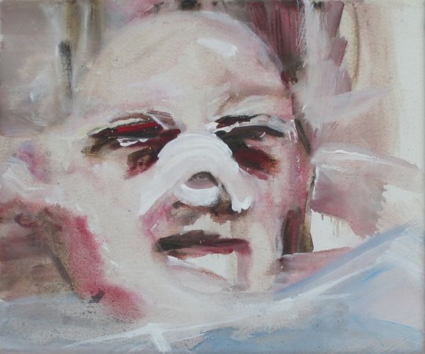 ’Jungbrunnen’ . Acryl und Öl auf Leinwand . 25 x 30 cm . 2011