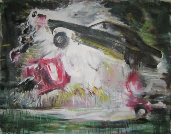 ’Bullfight’ . Acryl und Öl auf Leinwand . 110 x 140 cm . 2013
