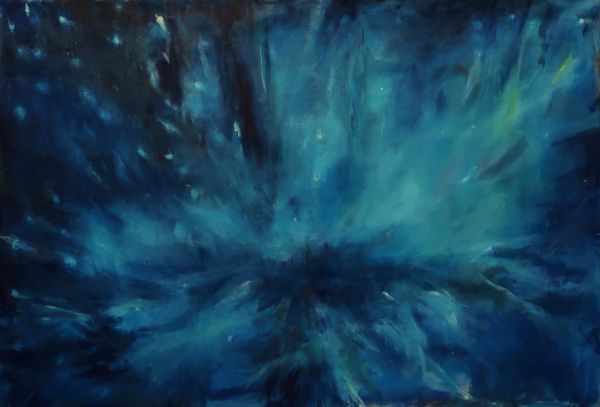 ’Stardust’ . Acryl und Eitempera auf Leinwand . 142 x 205 cm . 2021