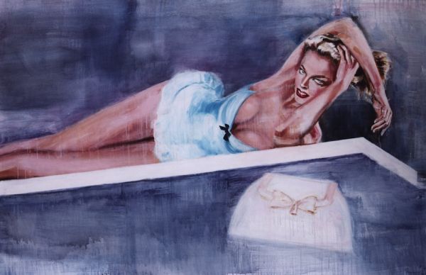’Frau auf dem Strich’ . Acryl auf Leinwand . 145 x 210 cm . 2003