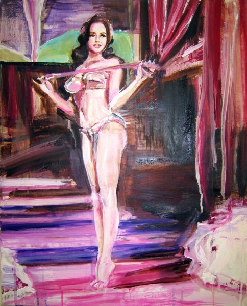 ’Burlesque’ . Acryl und Öl auf Leinwand . 50 x 40 cm . 2009