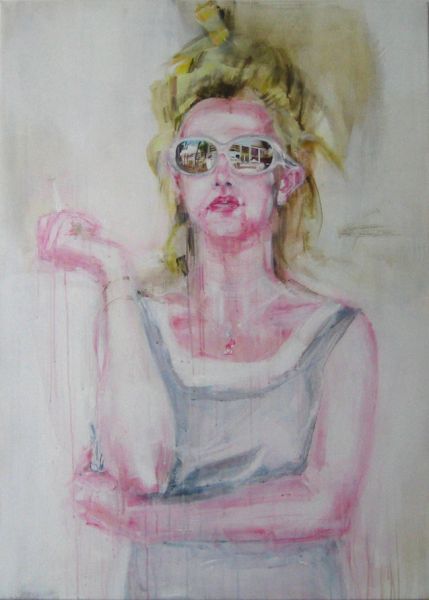 ’Britney in love’ . Acryl auf Leinwand . 110 x 80 cm . 2004