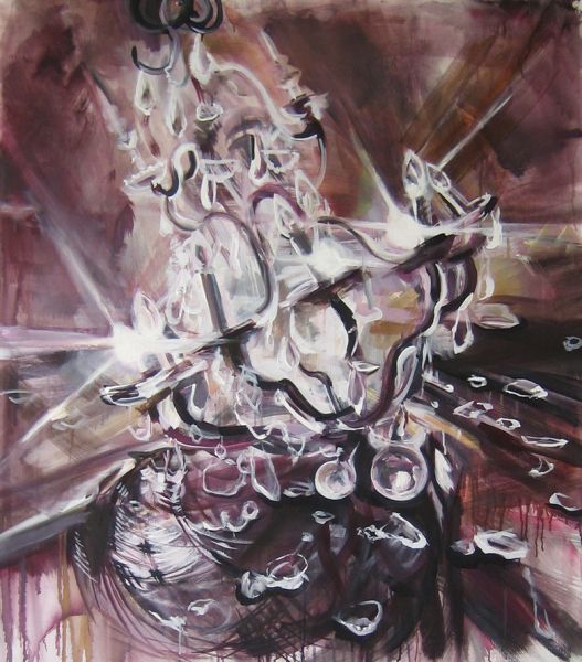 'Kronleuchter' . Acryl und Öl auf Leinwand . 107 x 94 cm . 2018