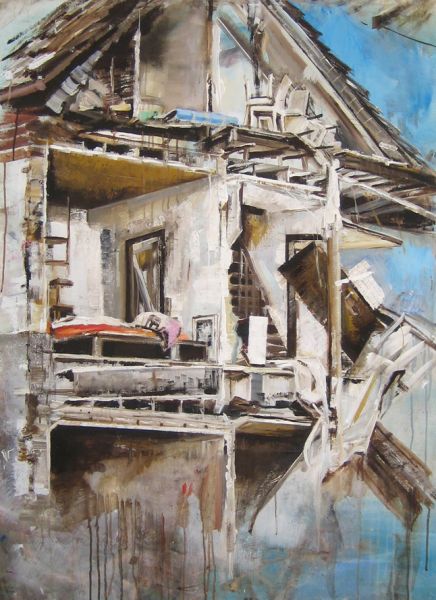 ’Haus’ . Acryl und Öl auf Leinwand . 110 x 82 cm . 2013
