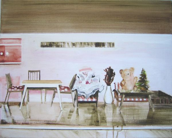 ’Puppenhaus’ . Acryl und Öl auf Leinwand . 40 x 50 cm . 2007