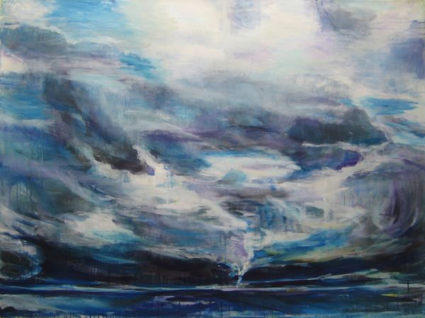'Orkan' . Acryl und Öl auf Leinwand . 125 x 160 cm . 2021