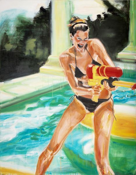 ’Pool’ . Acryl auf Leinwand . 167 x 130 cm . 2001