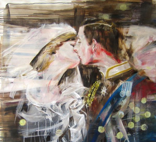 ’Cool Kiss’ . Acryl und Öl auf Leinwand . 83 x 92 cm . 2016