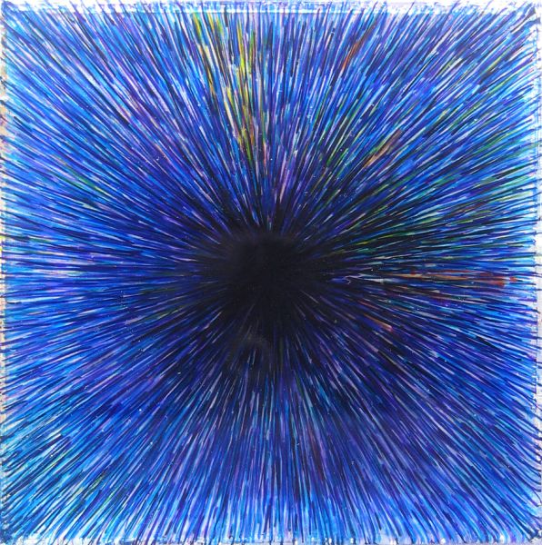 'Universe in Aspik’ . Mischtechnik & Epoxid . 15 x 15 cm . 2020